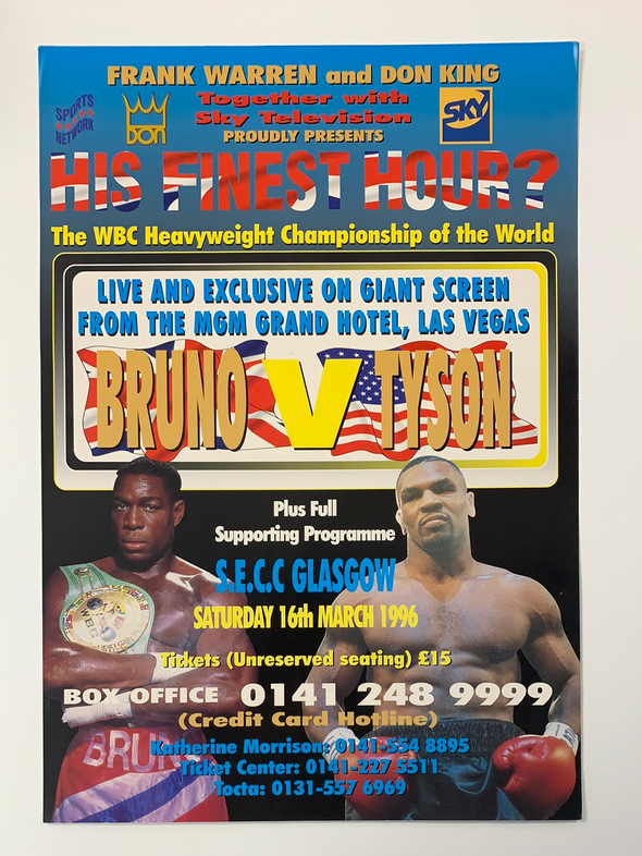 Boxing - 1996 poster Frank Bruno vs. Mike Tyson Las Vegas, NV MGM