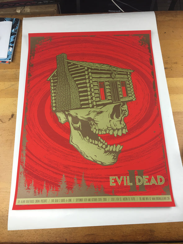 Evil Dead 2 - 2008 Todd Slater Poster Austin, TX Alamo Drafthouse