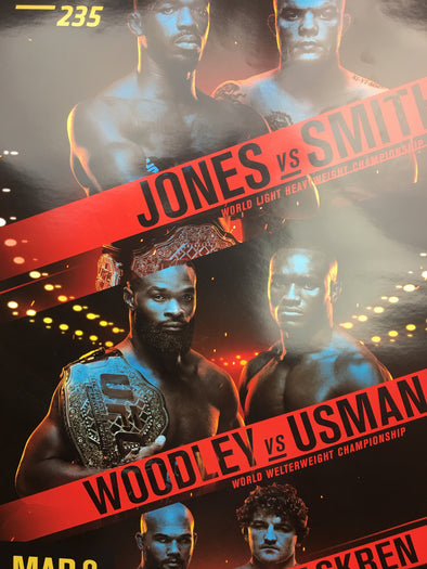 UFC 235 2019 Poster Jones vs Smith, Woodley vs Usman & Lawler vs Askren