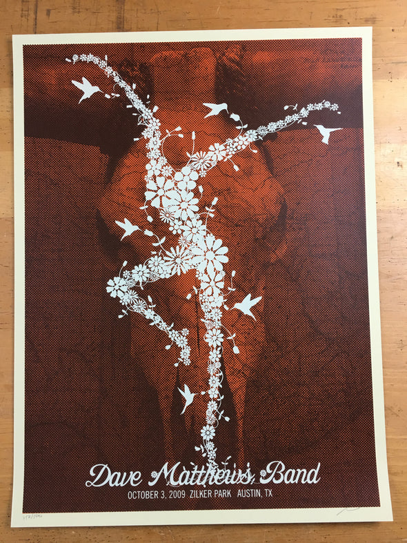 Dave Matthews Band - 2009 Methane Studios poster Austin, TX Zilker Park
