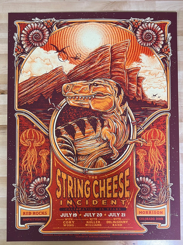 String Cheese Incident - 2019 Half Hazard poster Red Rocks Morrison, CO