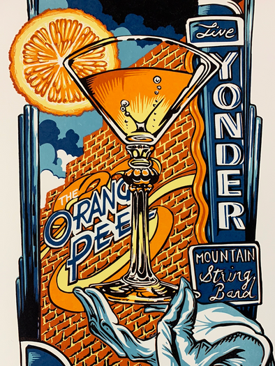 Yonder Mountain String Band - 2013 AJ Masthay poster Asheville, NC Orange Peel