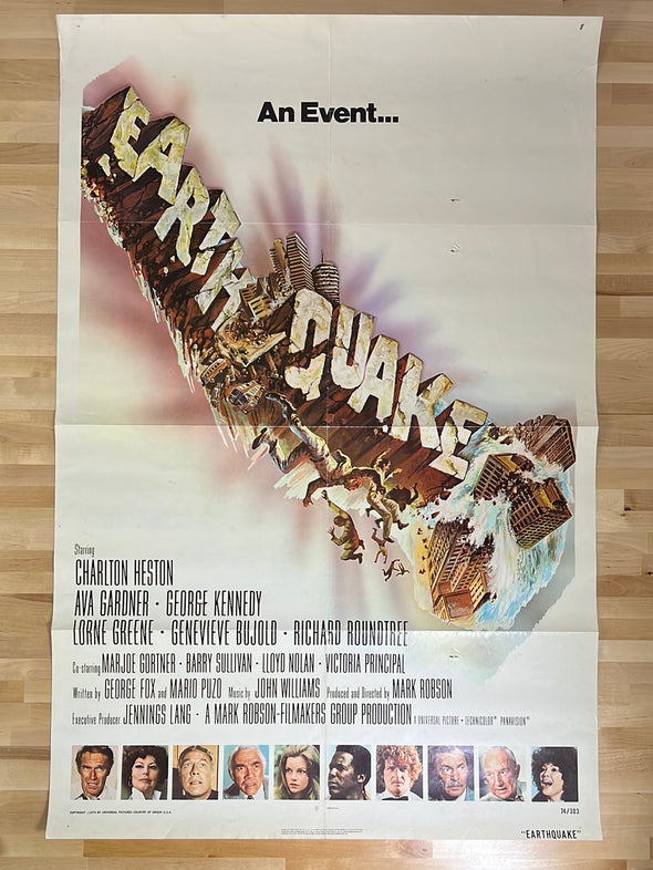 Earthquake - 1974 one sheet movie poster original vintage 27x41