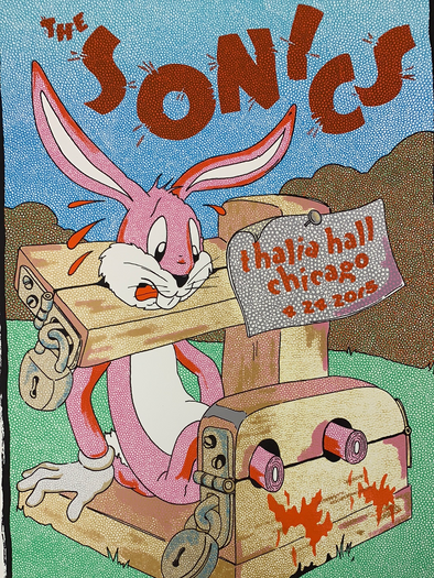 Sonics - 2015 Fugscreens Studios poster Chicago, IL Thalia Hall