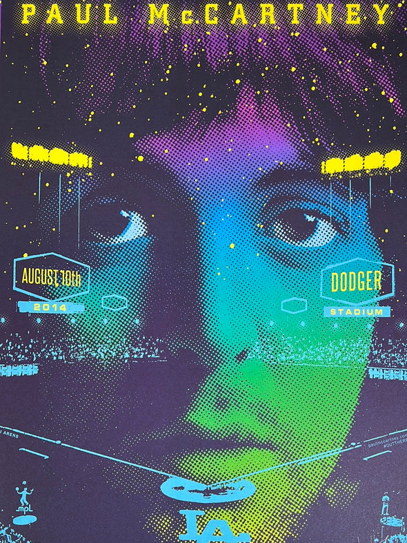 Paul McCartney - 2014 Kii Arens poster Los Angeles, CA Dodger Stadium