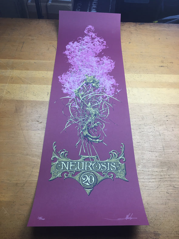 Neurosis - 2007 Aaron Horkey poster Fall Tour 06 Burlesque Purple Variant