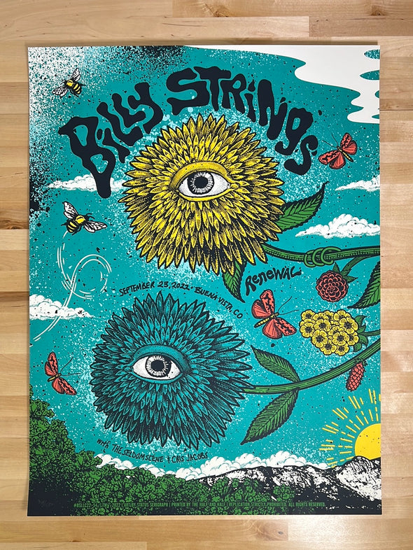Billy Strings - 2022 Status Serigraph poster Buena Vista, CO N1