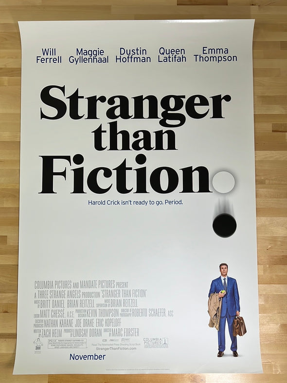 Stranger Than Fiction - 2006 video promo movie poster original vintage 27x40