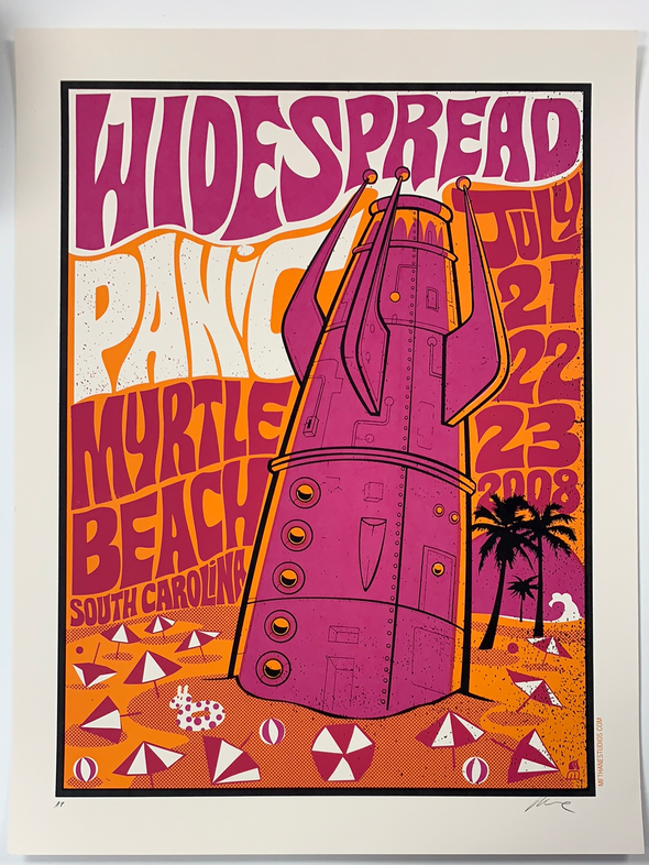 Widespread Panic - 2008 Methane poster Myrtle Beach, SC AP