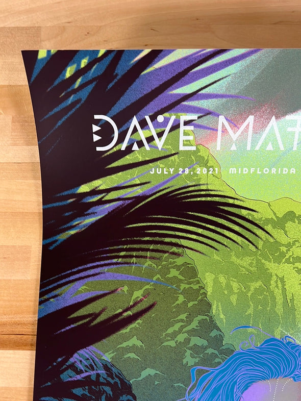 Dave Matthews Band - 2021 Kevin Tong poster Tampa, FL 1st