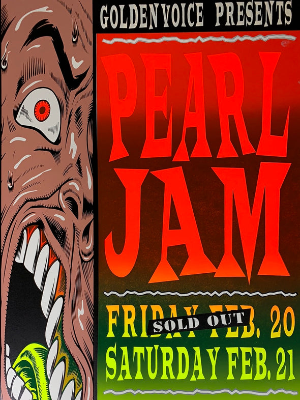 Pearl Jam - 1998 T.A.Z. poster Maui, HI Cultural Center Variant