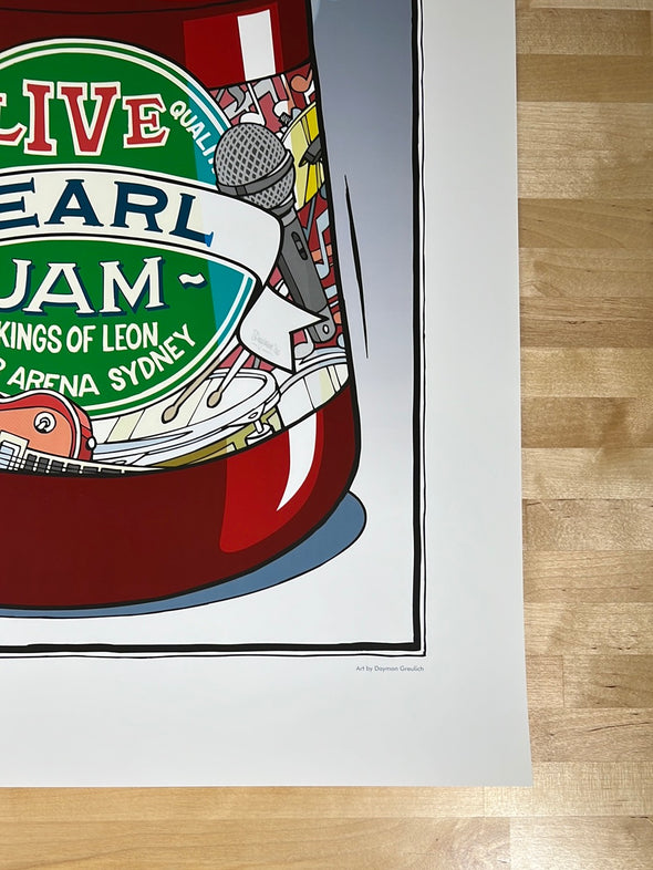 Pearl Jam - 2006 Daymon Greulich poster Sydney, AUS Kings of Leon