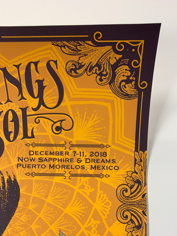 Strings and Sol - 2018 Status Serigraph poster Puerto Morelos, MX