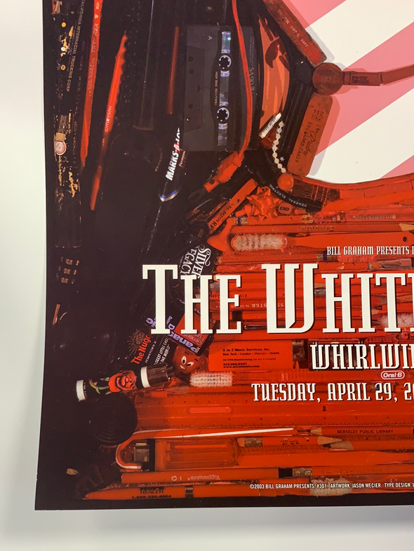 The White Stripes, Meg - 2003 4/29 poster Jason Mecier Warfield Theatre San Fran 1st