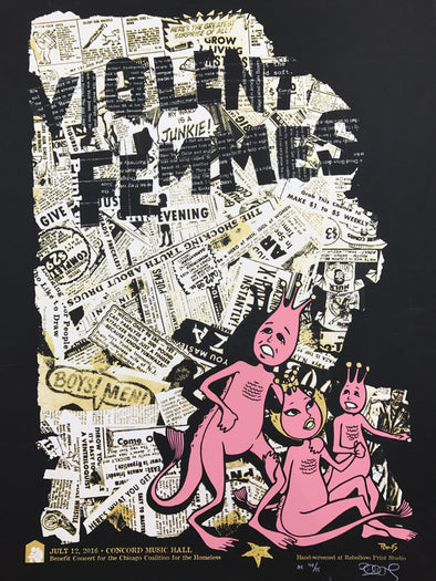 Violent Femmes - 2016 Billy Perkins poster Chicago Concord Music Hall