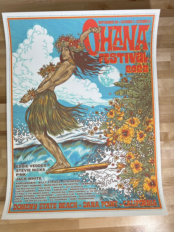 Ohana Festival - 2022 Ben Brown poster Dana Point, CA