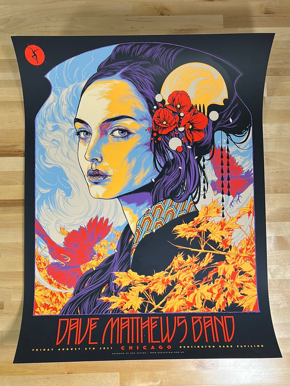 Dave Matthews Band - 2021 Ken Taylor poster Chicago, IL
