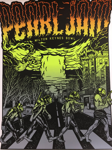 Pearl Jam - 2014 Ames Design Poster Milton Keynes, UK Milton Keyes Bowl