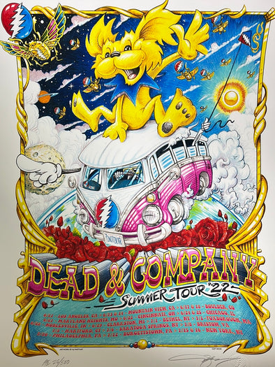 Dead & Company - 2022 AJ Masthay poster Summer Tour VIP S/N