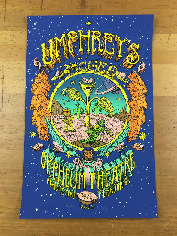 Umphrey's McGee - 2013 David Welker poster Madison, WI Orpheum Theatre