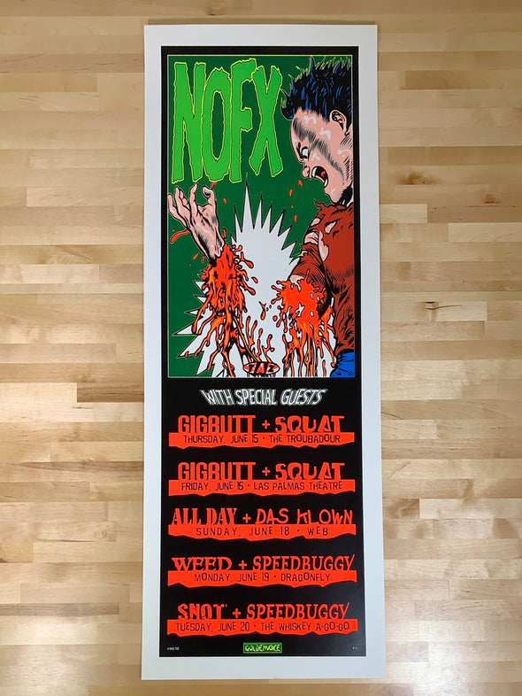 NOFX - 1995 T.A.Z. poster Los Angeles, CA Tour 1st ed