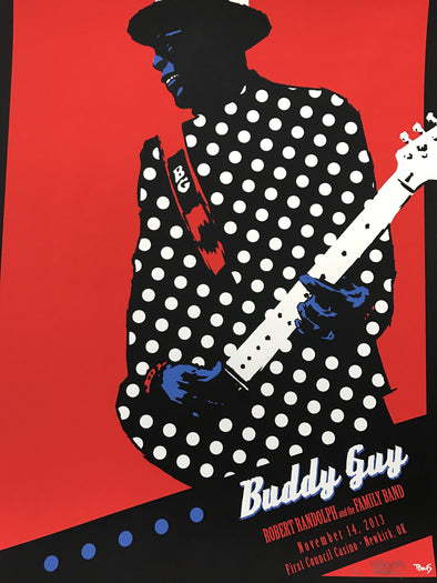 Buddy Guy - 2013 Billy Perkins poster Newkirk, OK Robert Randolph