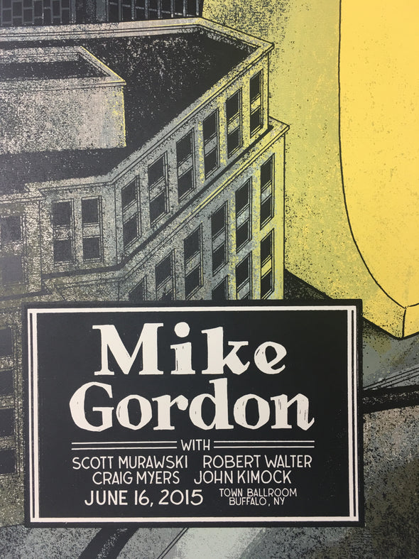 Mike Gordon - 2015 Justin Santora Poster Buffalo, NY The Town Ballroom