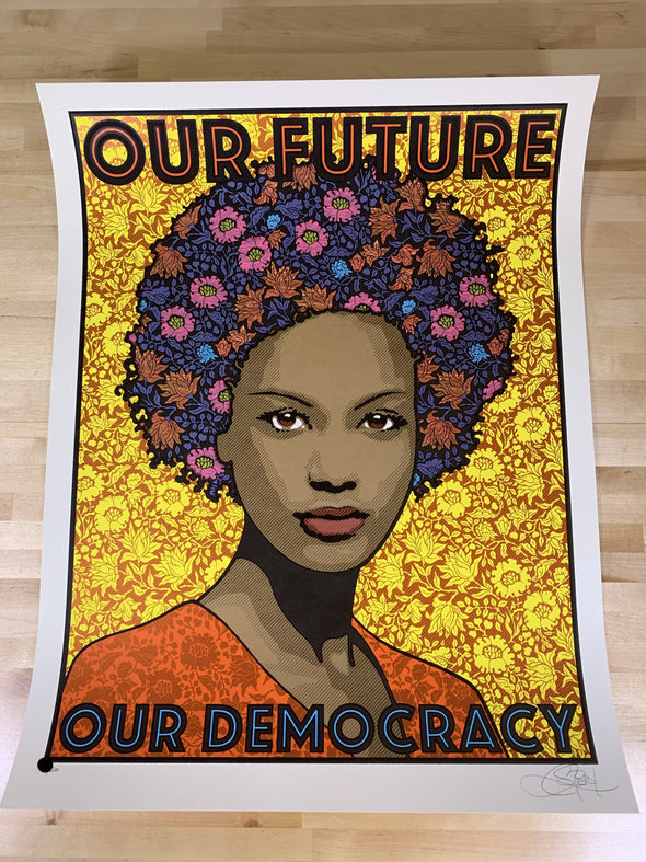 Our Future, Our Democracy - 2019 Chuck Sperry poster Women's March Art Print