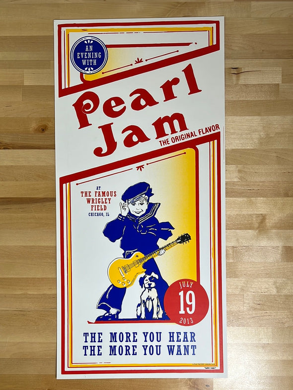 Pearl Jam - 2013 Kevin Shuss Crackerjack Poster Chicago, IL Wrigley Field
