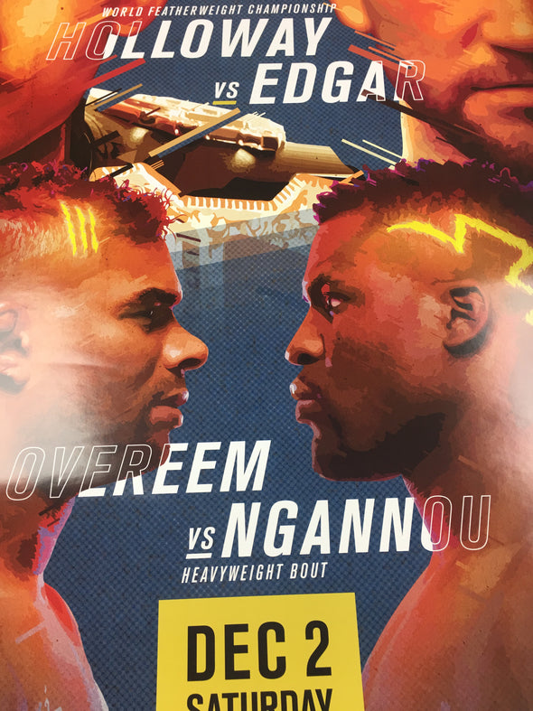UFC 218 - 2017 Poster Holloway vs Edgar, Overeem vs Ngannou