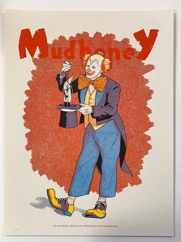 Mudhoney - 2015 Fugscreens Studios poster Treviso, Italy New Age
