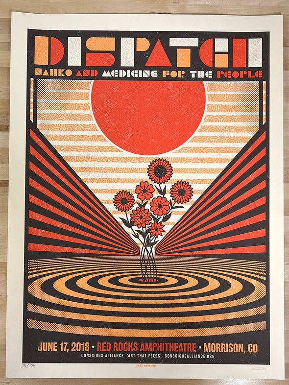 Dispatch - 2018 Subject Matter Studio poster Red Rocks Morrison, CO