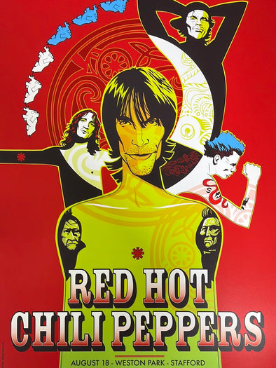 Red Hot Chili Peppers - 2001 Craig Phillips poster Stafford, UK Weston Park