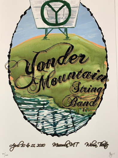Yonder Mountain String Band - 2010 Brian Langeliers poster Missoula, MT
