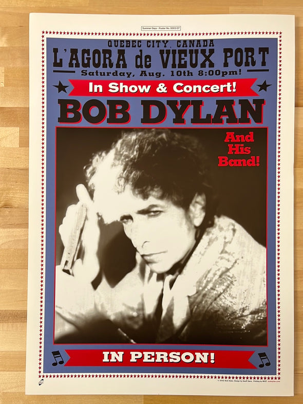 Bob Dylan - 2002 Geoff Gans poster Quebec City, Canada