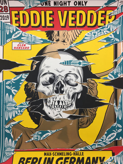 Eddie Vedder - 2019 Ian Williams poster Berlin, GER Max Schmeling Halle