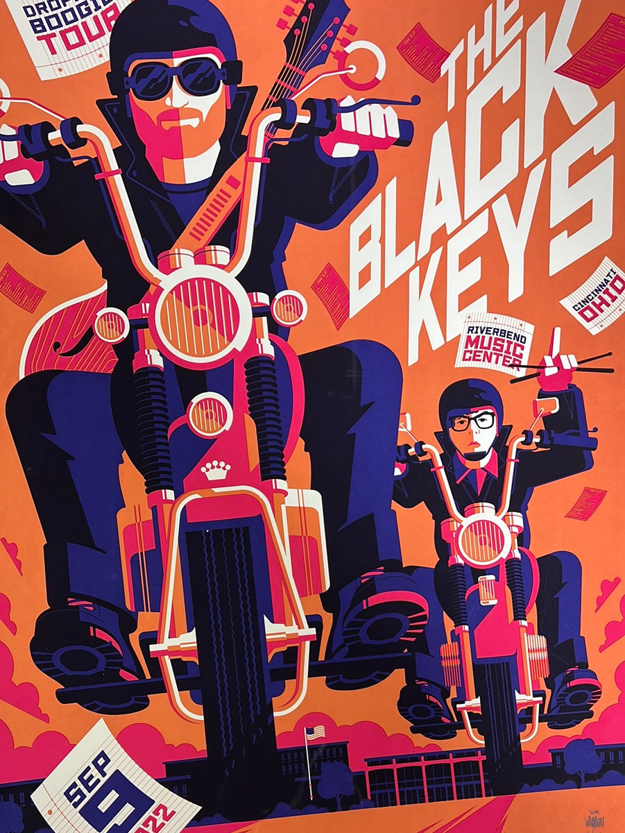 The Black Keys - 2022 Tom Whalen poster Cincinnati, OH – Sold Out