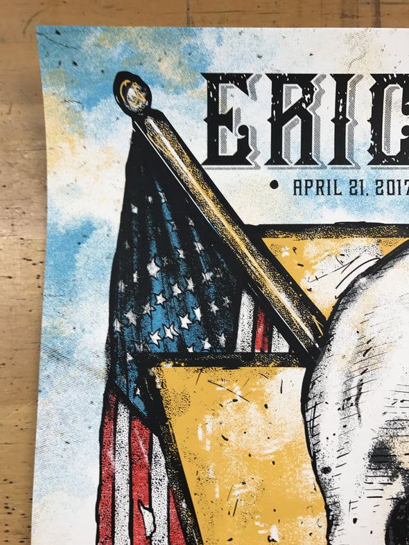 Eric Church - 2017 Zeb Love poster Pittsburgh PPG Paints Arena