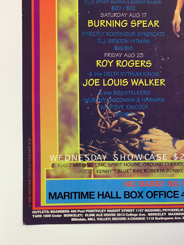 MHP 20 George Clinton - 1996 Kevin Haapala poster Maritime Hall San Fran 1st