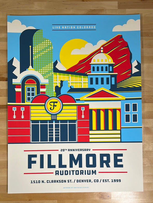 The Fillmore - 2021 Mike Tallman poster Denver, CO 20th Anniversary