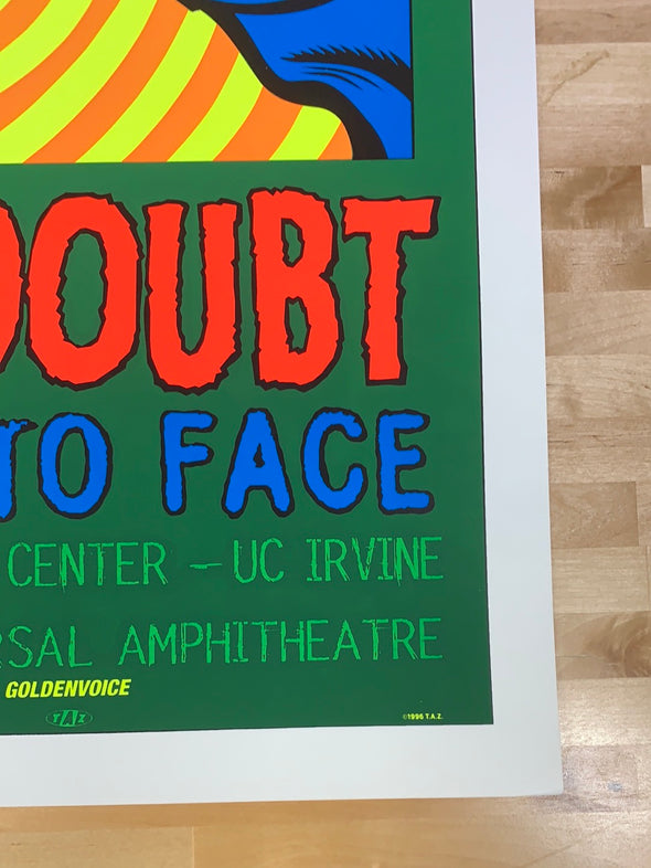 No Doubt - 1996 T.A.Z. poster Irvine, Los Angeles, CA 1st ed