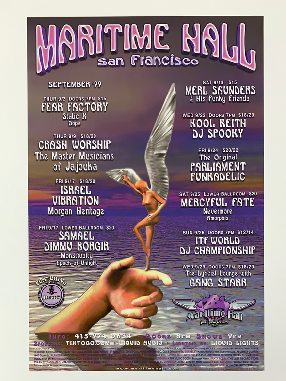 MHP 75 Merl Saunders - 1999 poster Maritime Hall San Fran 1st