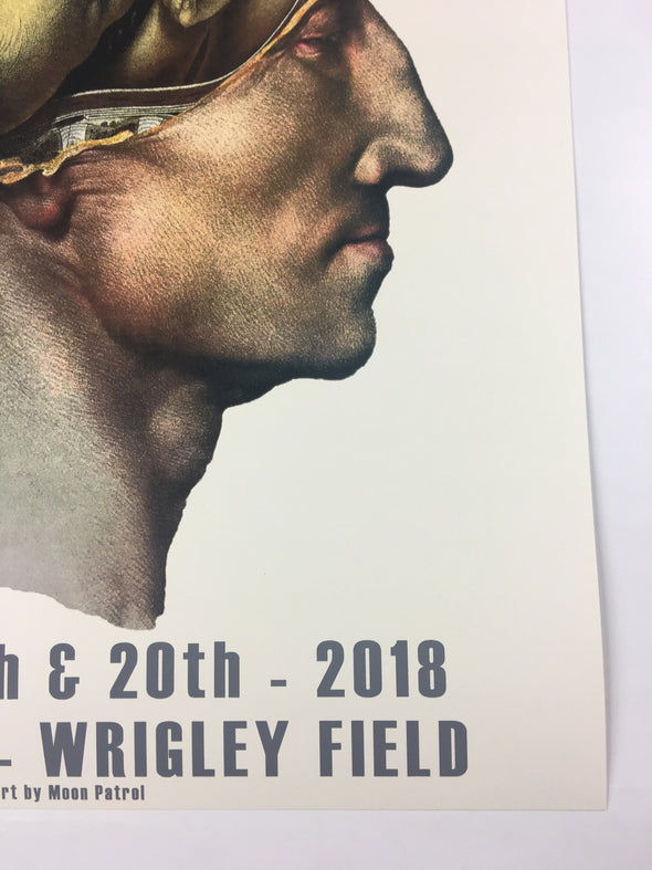 Pearl Jam - 2018 Matt Cunningham Poster Chicago, IL Wrigley Field (Blue Variant)
