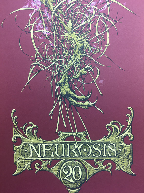 Neurosis - 2007 Aaron Horkey poster Fall Tour 06 Burlesque Purple Variant