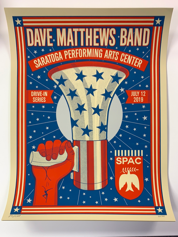 Dave Matthews Band - 2020 Methane poster (soft corner) Saratoga Springs VOTE