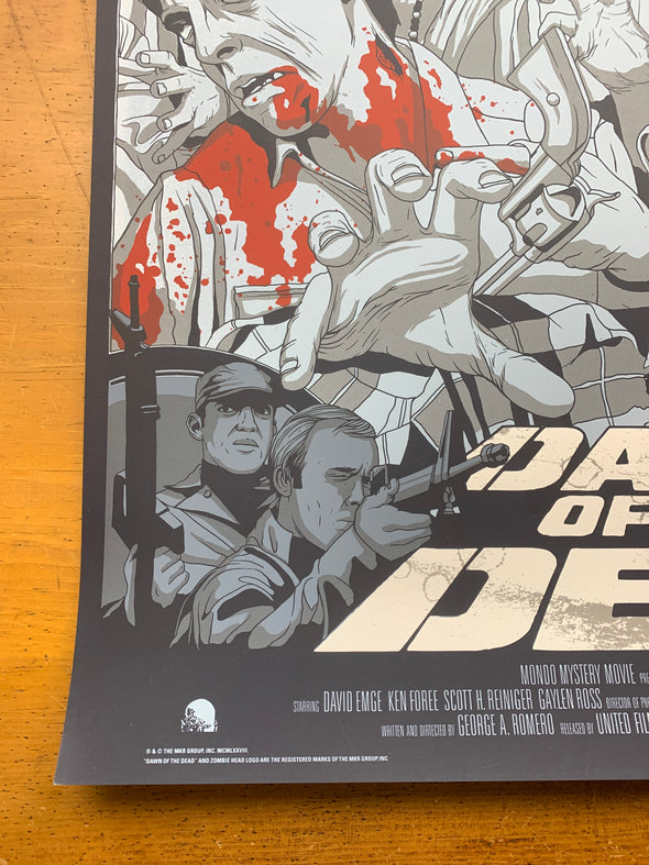 Dawn of the Dead - 2011 Jeff Proctor Poster Blue VARIANT S/N