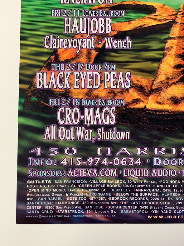 MHP 85 Black Eyed Peas - 2000 poster Maritime Hall San Fran 1st