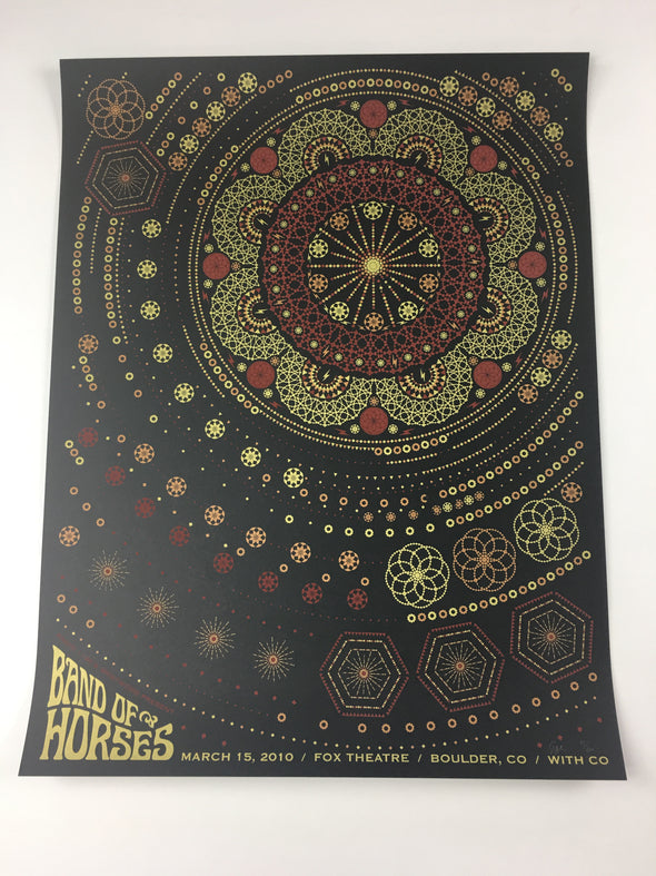 Band of Horses - 2010 Todd Slater Poster Boulder, CO Fox Theatre