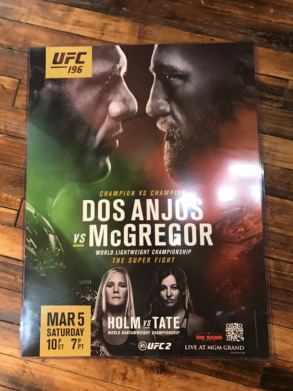 UFC 196B poster Dos Anjos vs. Conor McGregor, Holly Holm vs. Tate