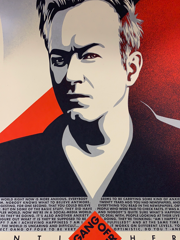 Andy Gill - 2020 Shepard Fairey poster Obey Anti-Hero, UK art print